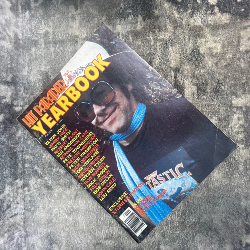 Vtg Hit Parader Yearbook Fall 1976 Elton John Cover Rock Music Magazine
